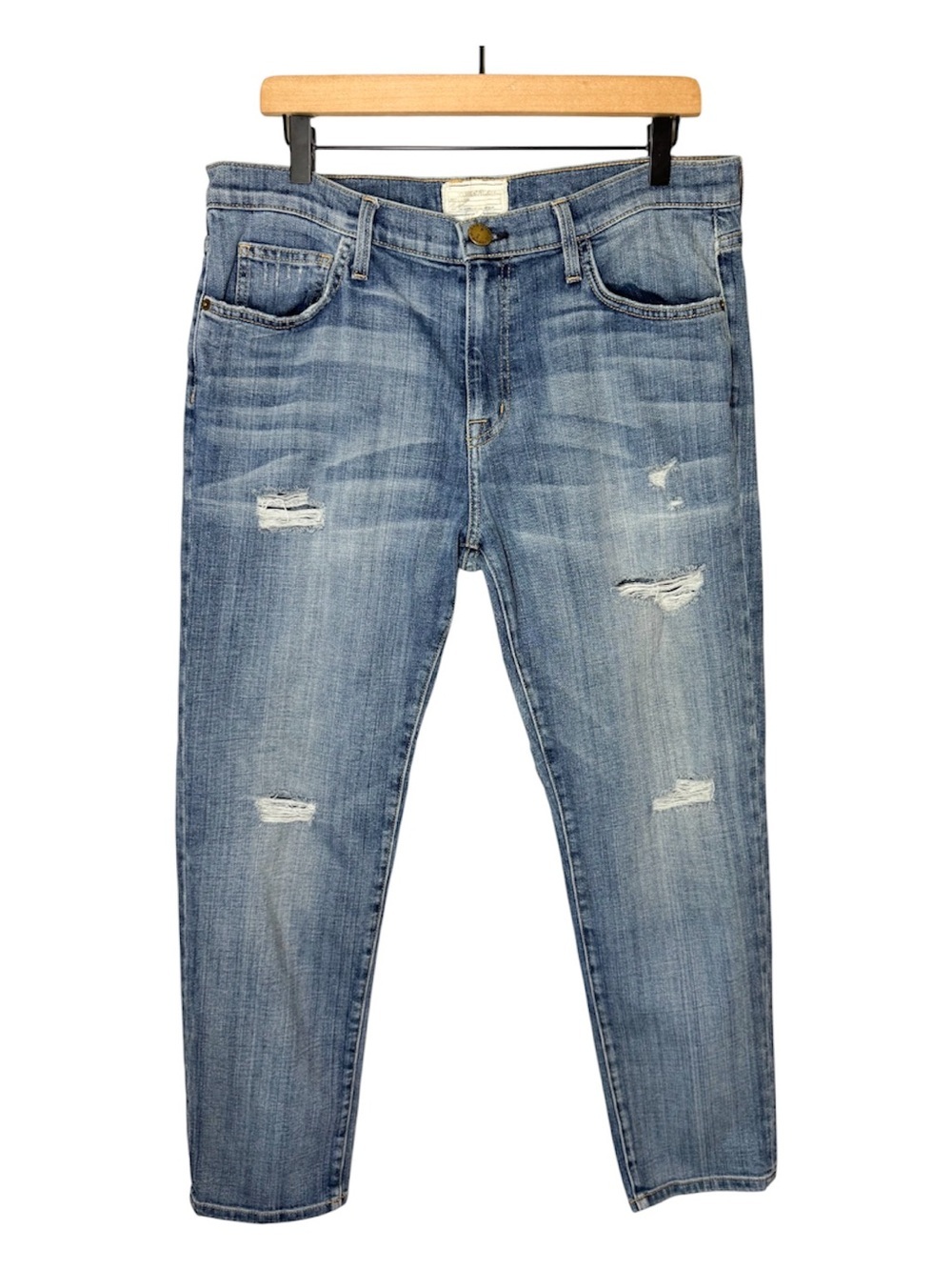 CURRENT ELLIOTT Women’s Slim Leg The Fling Super Loved Destroy Boyfriend Jean 31